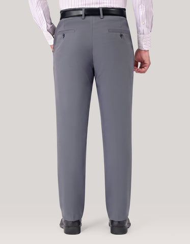 Grey Twill Straight Fit Chino Trouser