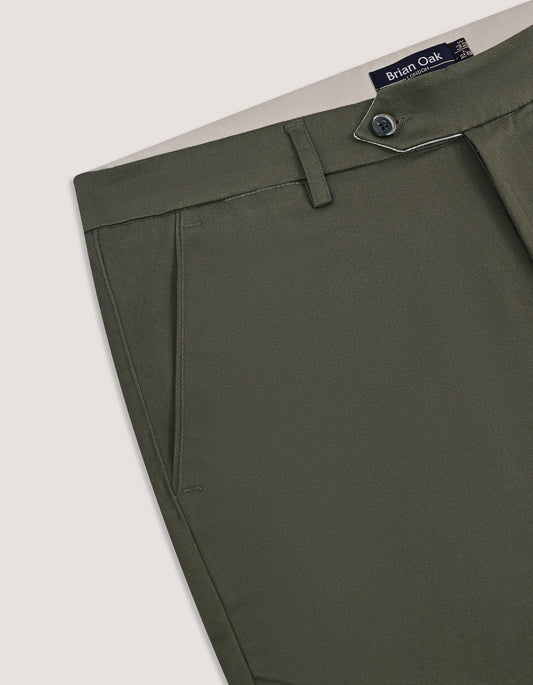 Straight Fit Olive Chino Trouser