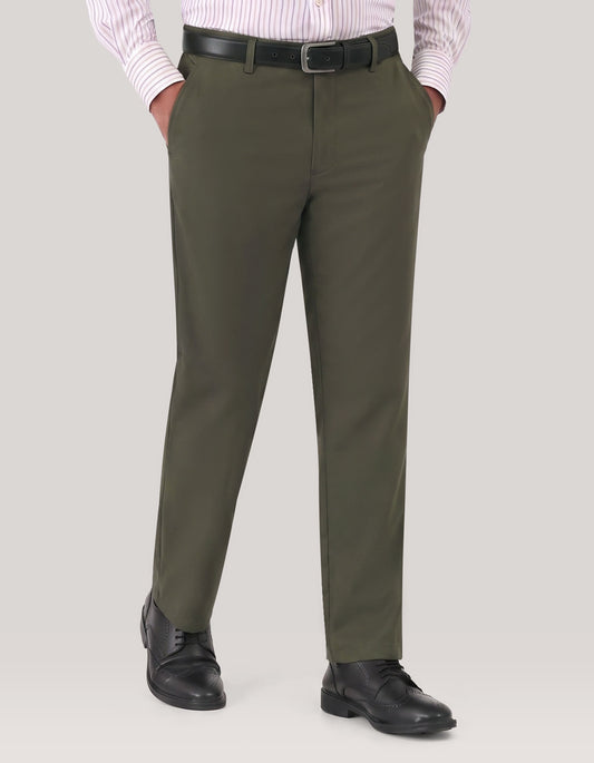 Straight Fit Olive Chino Trouser