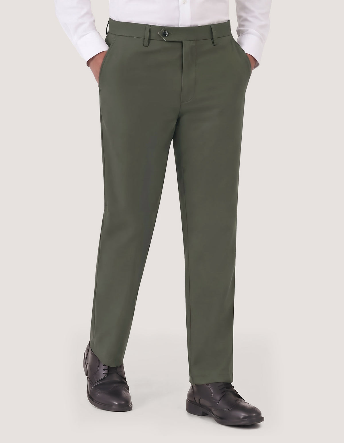 Straight Fit Olive Chino Trouser