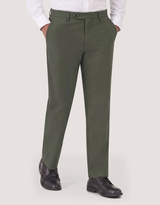 Straight Fit Olive Chino Trouser
