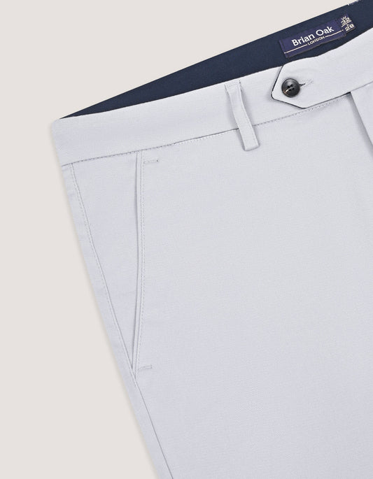 Versatile Stretch Twill Chinos – Silver