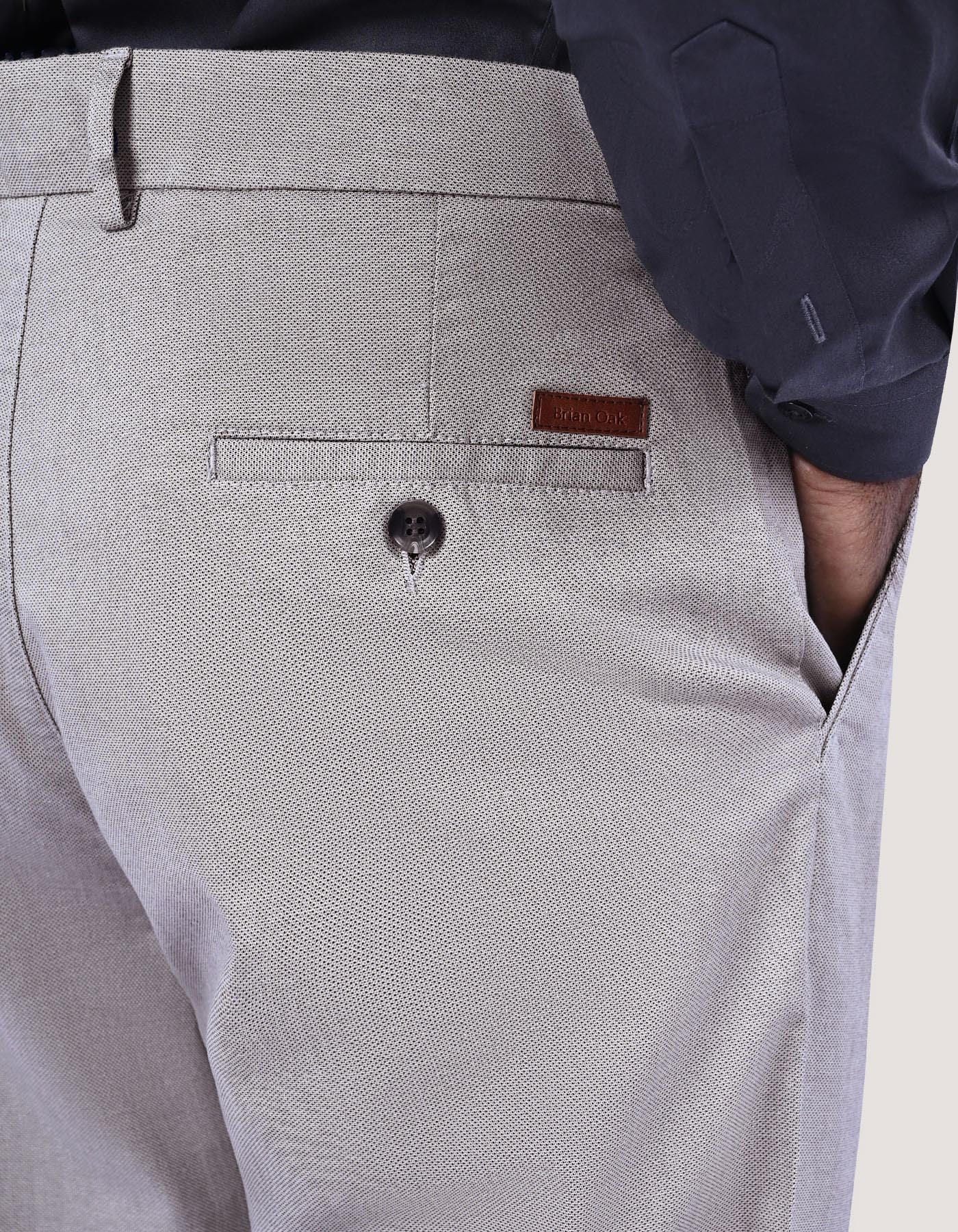 Cotton Blend Stone Chino Trousers