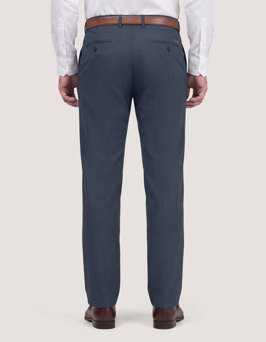 Premium Textured Cotton Chinos – Blue