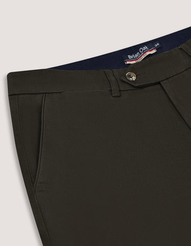 Chocolate Brown Moleskin Chino Trousers
