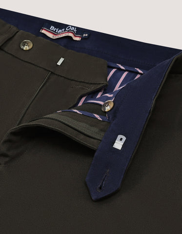 Chocolate Brown Moleskin Chino Trousers