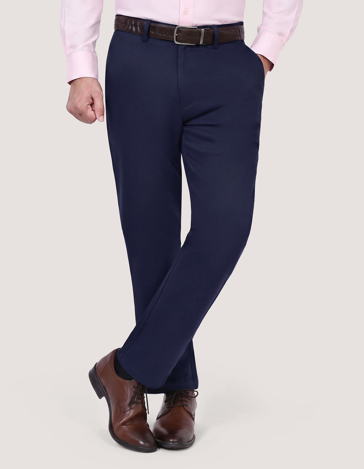 Navy Moleskin Straight Fit Chino