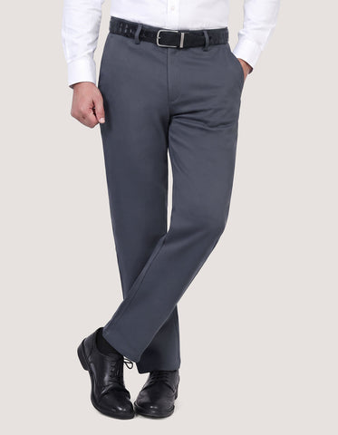 Dark Grey Classic Straight Fit Chinos