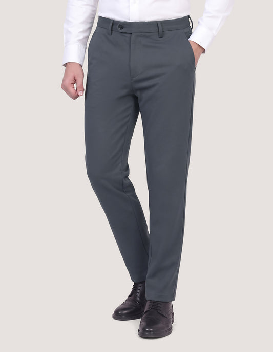 Dark Grey Moleskin Straight Fit Chinos
