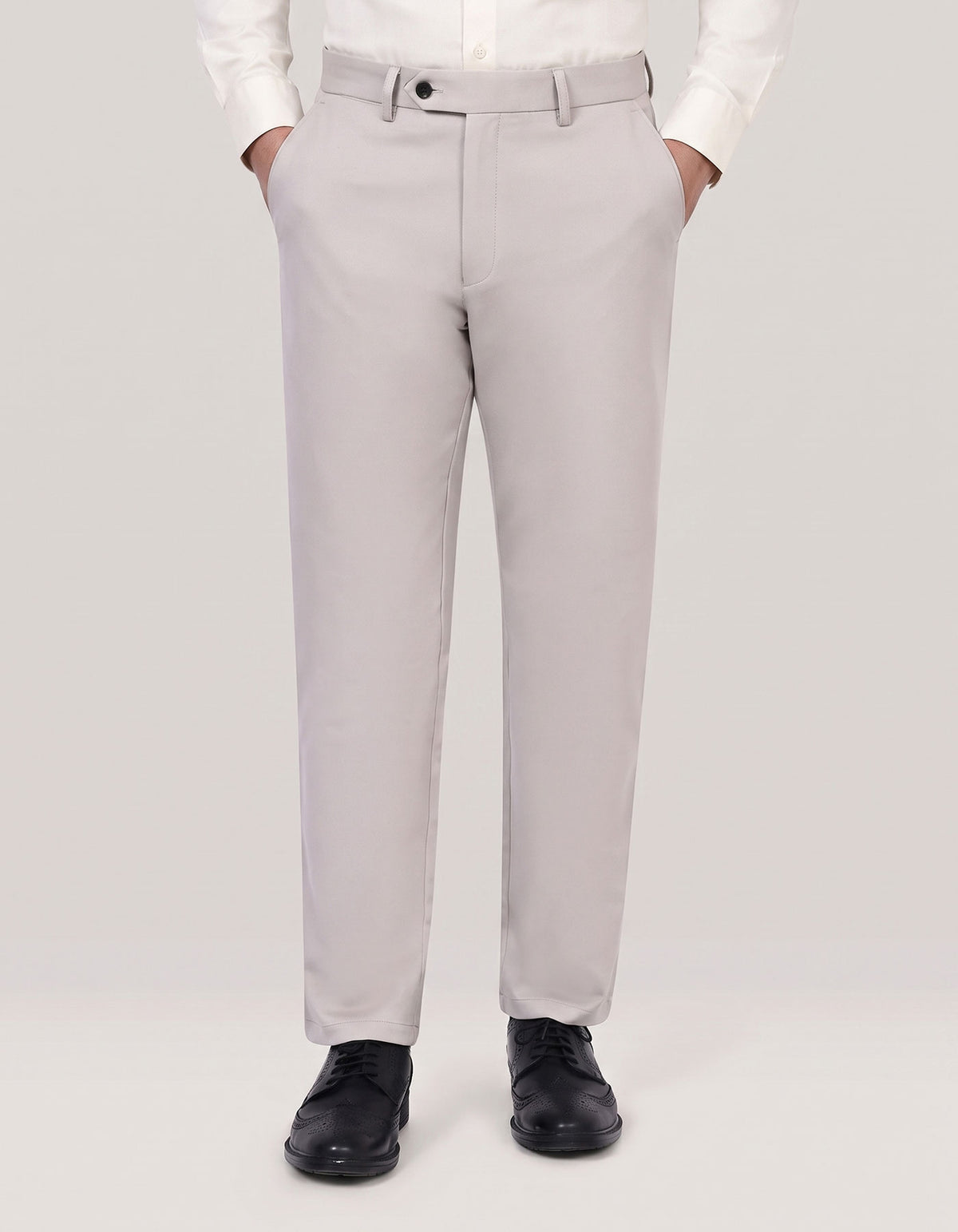 Stone Coloured Smart Fit Chinos