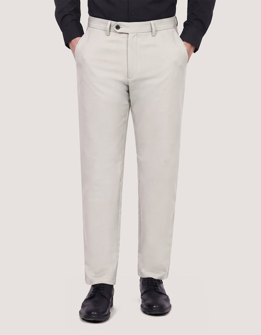 Premium Off-white Cotton Blend Chinos