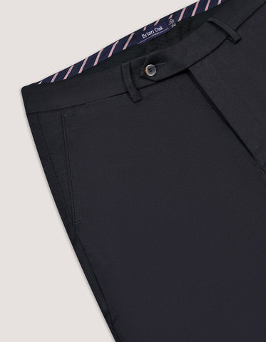 Trendy Black Textured Cotton Chinos