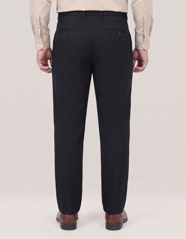 Black Smart Fit Textured Chino Trouser