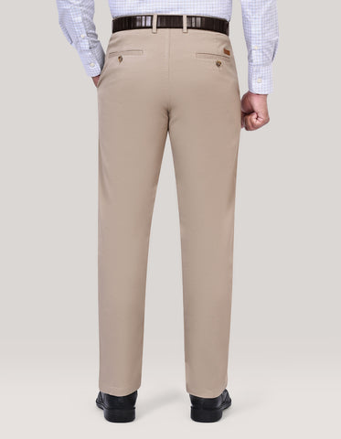 Stone Textured Stretchy Cotton Chinos