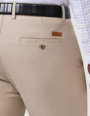 Stone Textured Stretchy Cotton Chinos