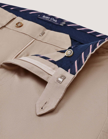 Stone Textured Stretchy Cotton Chinos