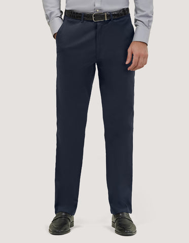 Navy Twill Chino Trousers
