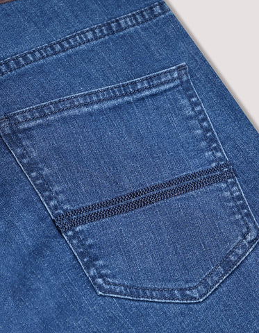 Jean en denim classique bleu clair