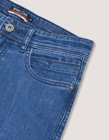 Jean en denim classique bleu clair