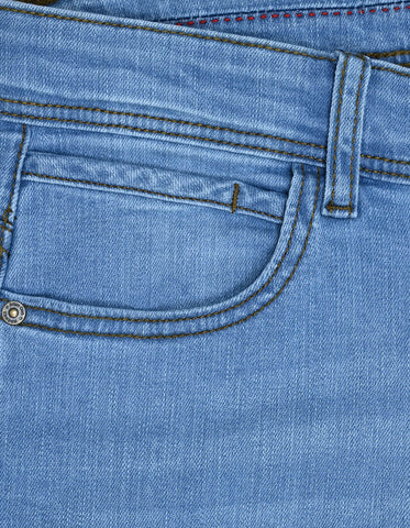 Jean stretch confortable bleu glacier