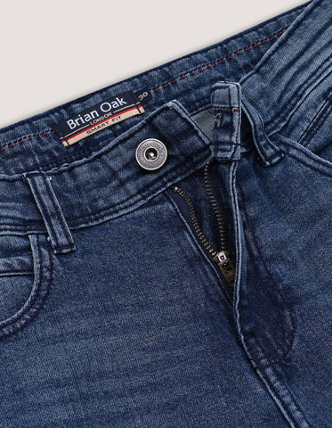 Jean en denim teinté vert clair pour homme