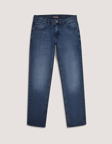 Jean en denim teinté vert clair pour homme