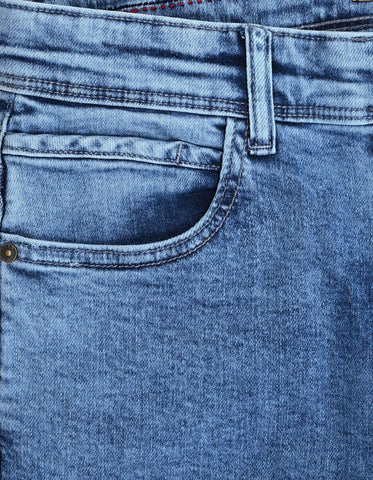 Jean en denim bleu clair Smart Fit