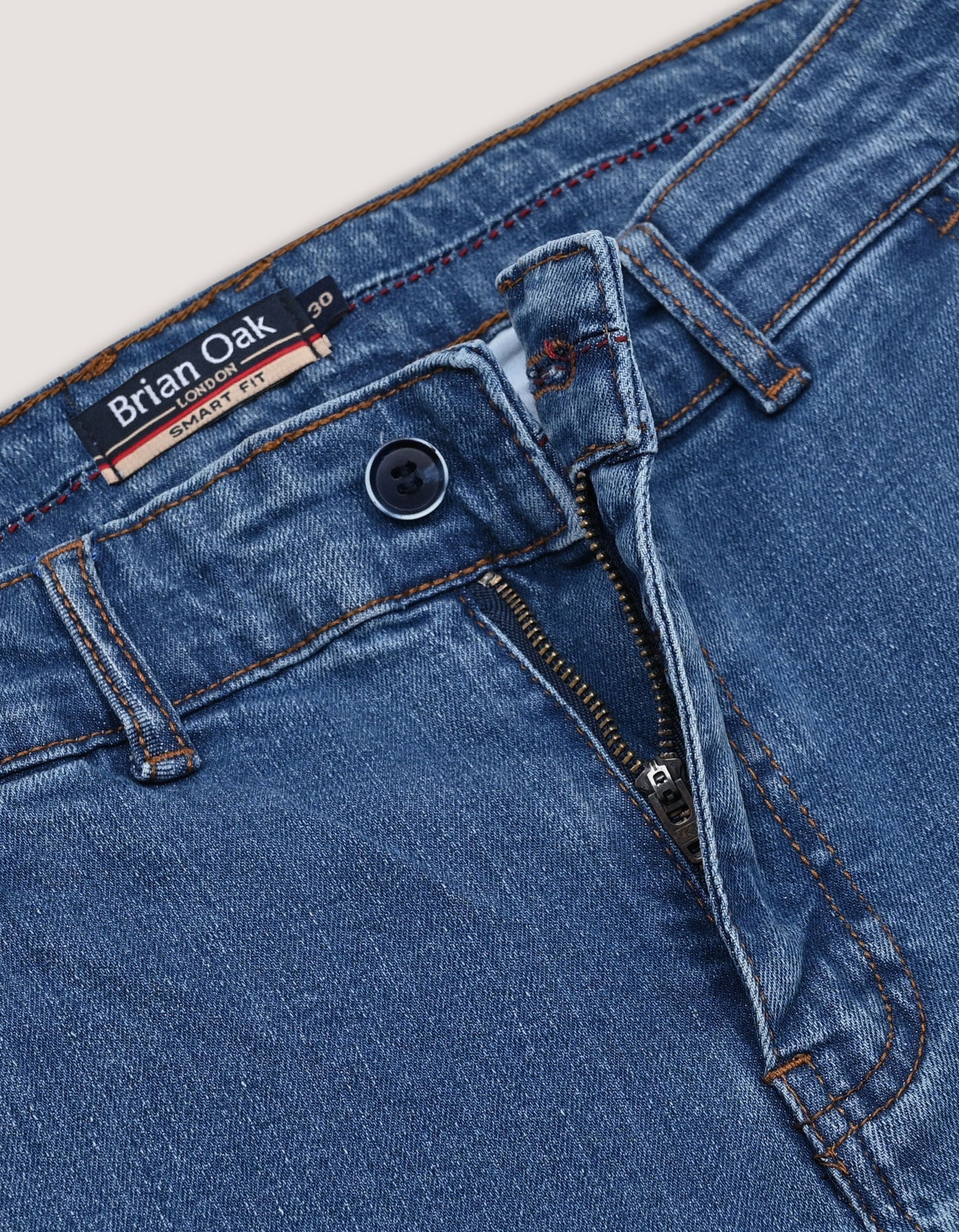 Cross Pocket Traveler Denim - Mid Blue