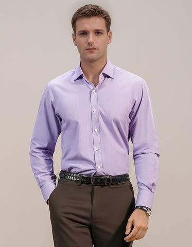 Purple Houndstooth Check Shirt