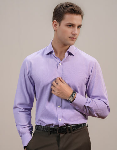 Purple Houndstooth Check Shirt
