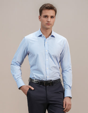 Light Sky Blue Candy Striped Shirt