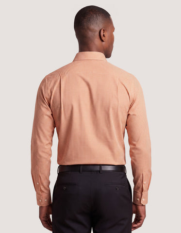 Orange And White Checkered Shirt