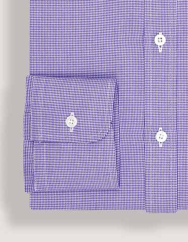 Purple Houndstooth Check Shirt