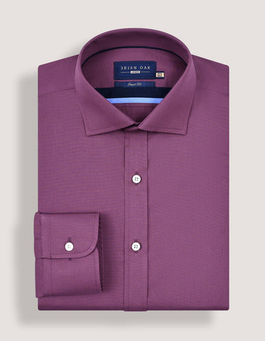 Easy Iron Plum Dress Shirt