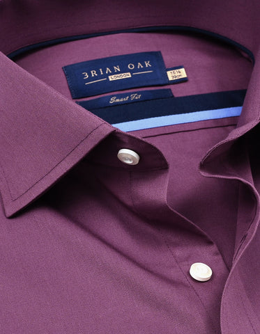 Easy Iron Plum Dress Shirt