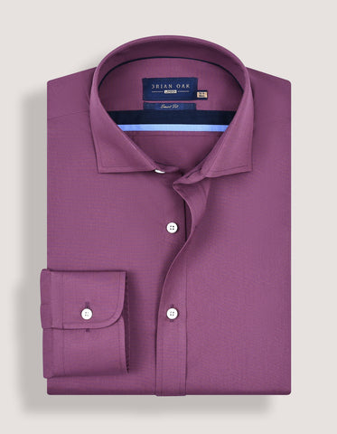 Easy Iron Plum Dress Shirt