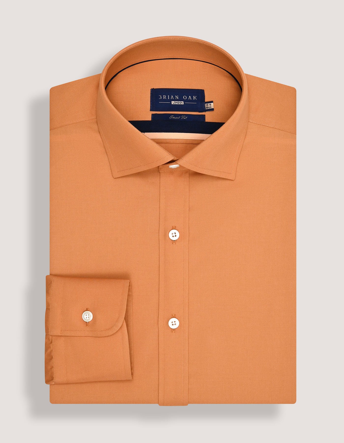 Mens Rust Plain Formal Shirt | Brian Oak UK Mens Rust Plain Formal Shirt | Brian Oak UK