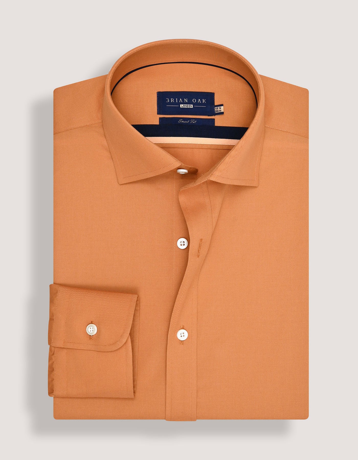 Mens Rust Plain Formal Shirt | Brian Oak UK Mens Rust Plain Formal Shirt | Brian Oak UK