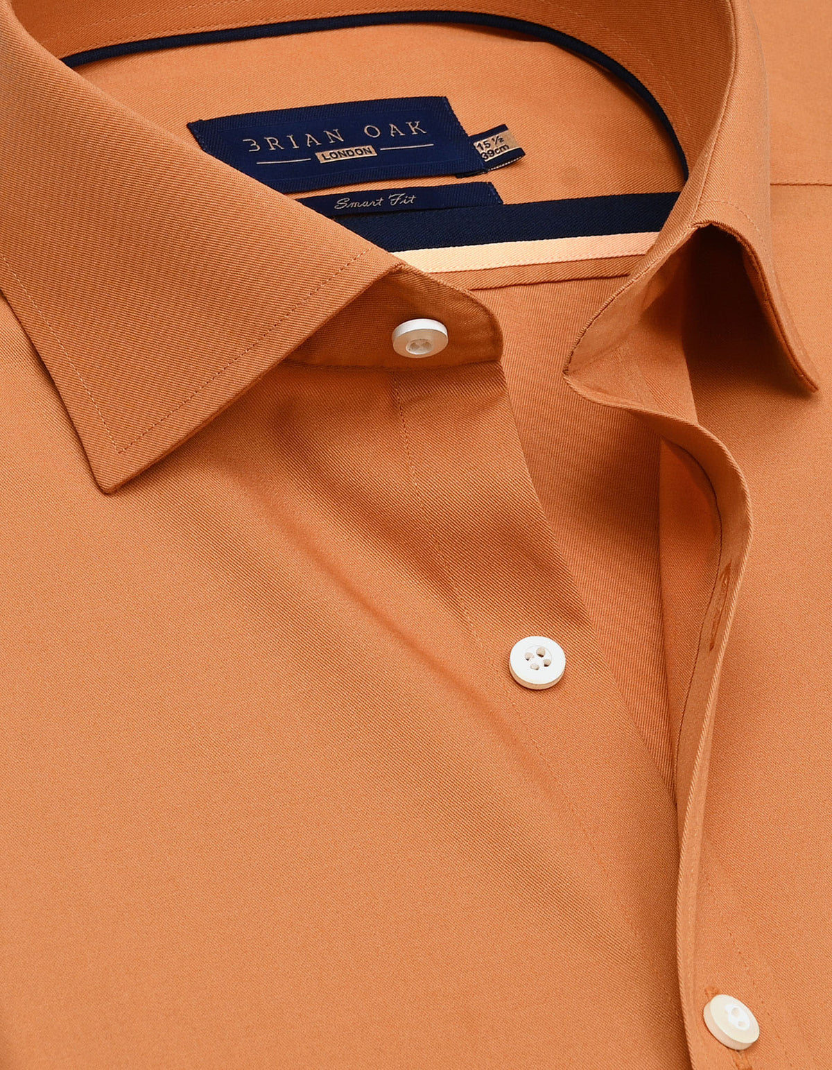 Mens Rust Plain Formal Shirt | Brian Oak UK Mens Rust Plain Formal Shirt | Brian Oak UK