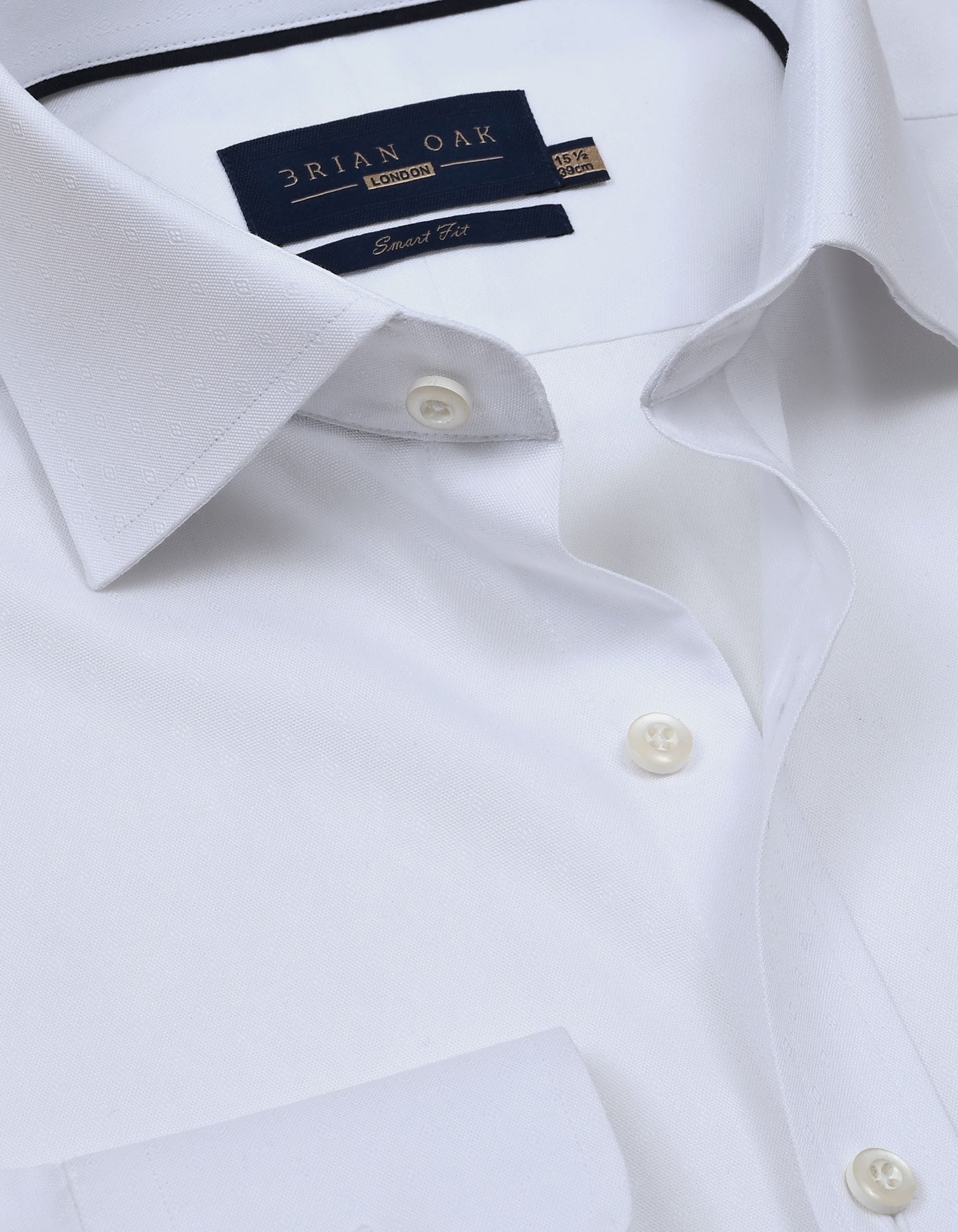 Mens White Smart Fit Business Shirt