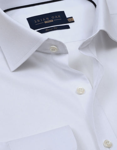 Mens White Smart Fit Business Shirt
