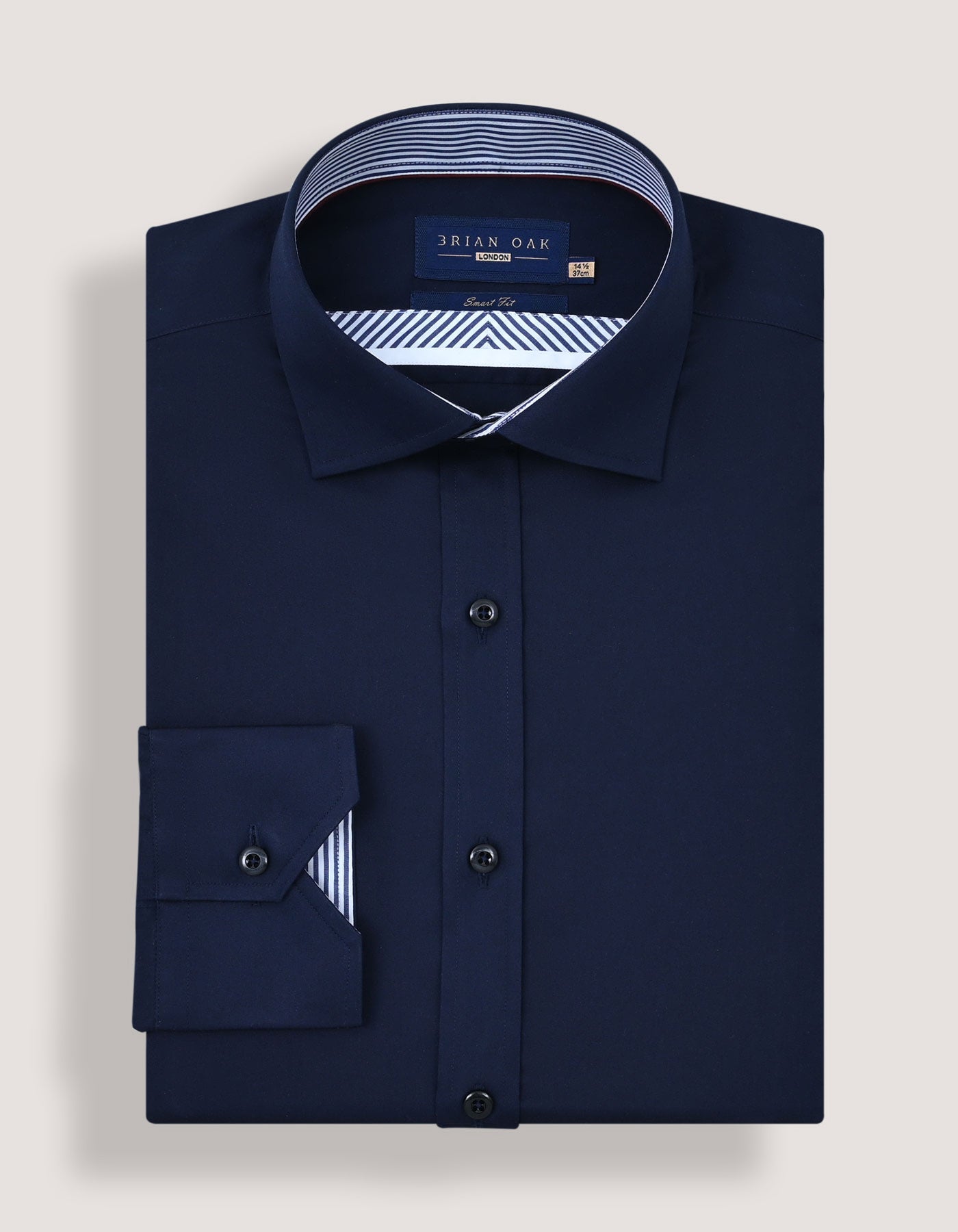 Plain Designer Satin Shirt - Navy