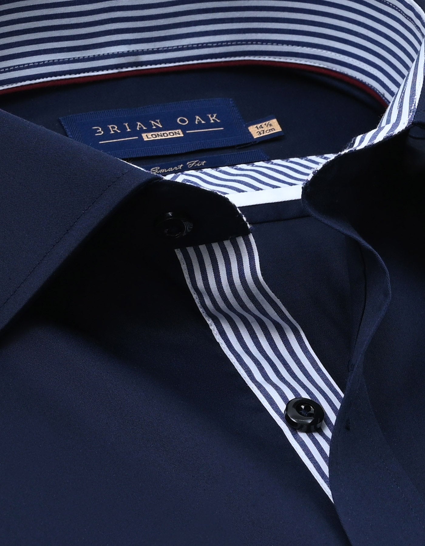 Plain Designer Satin Shirt - Navy