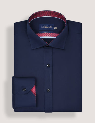 Chemise en satin de créateur - Noir
