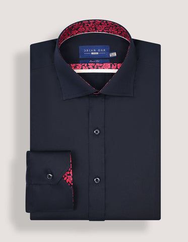 Black Designer Dress Shirt for Men