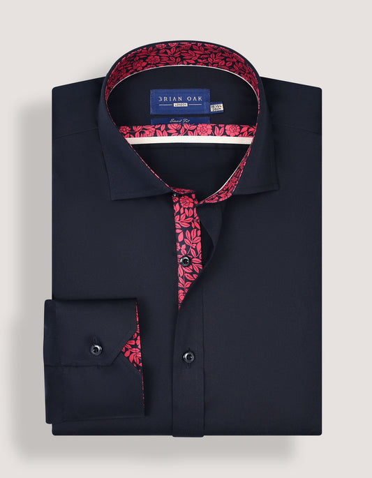Black Designer Dress Shirt for Men