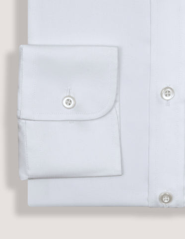 Easy Care White Satin Shirt