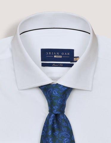 Easy Care White Satin Shirt