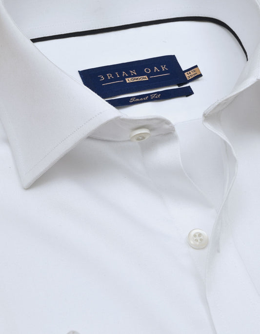 Easy Care White Satin Shirt