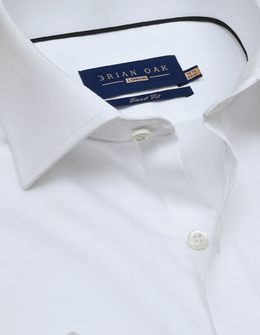Easy Care White Satin Shirt